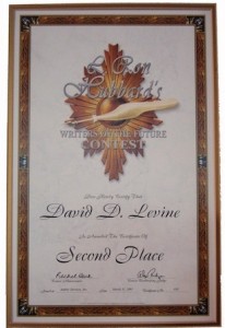 Writers of the Future certificate